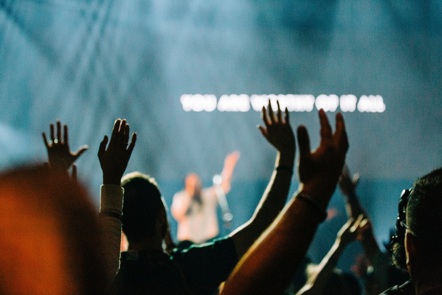 raising hands during worship