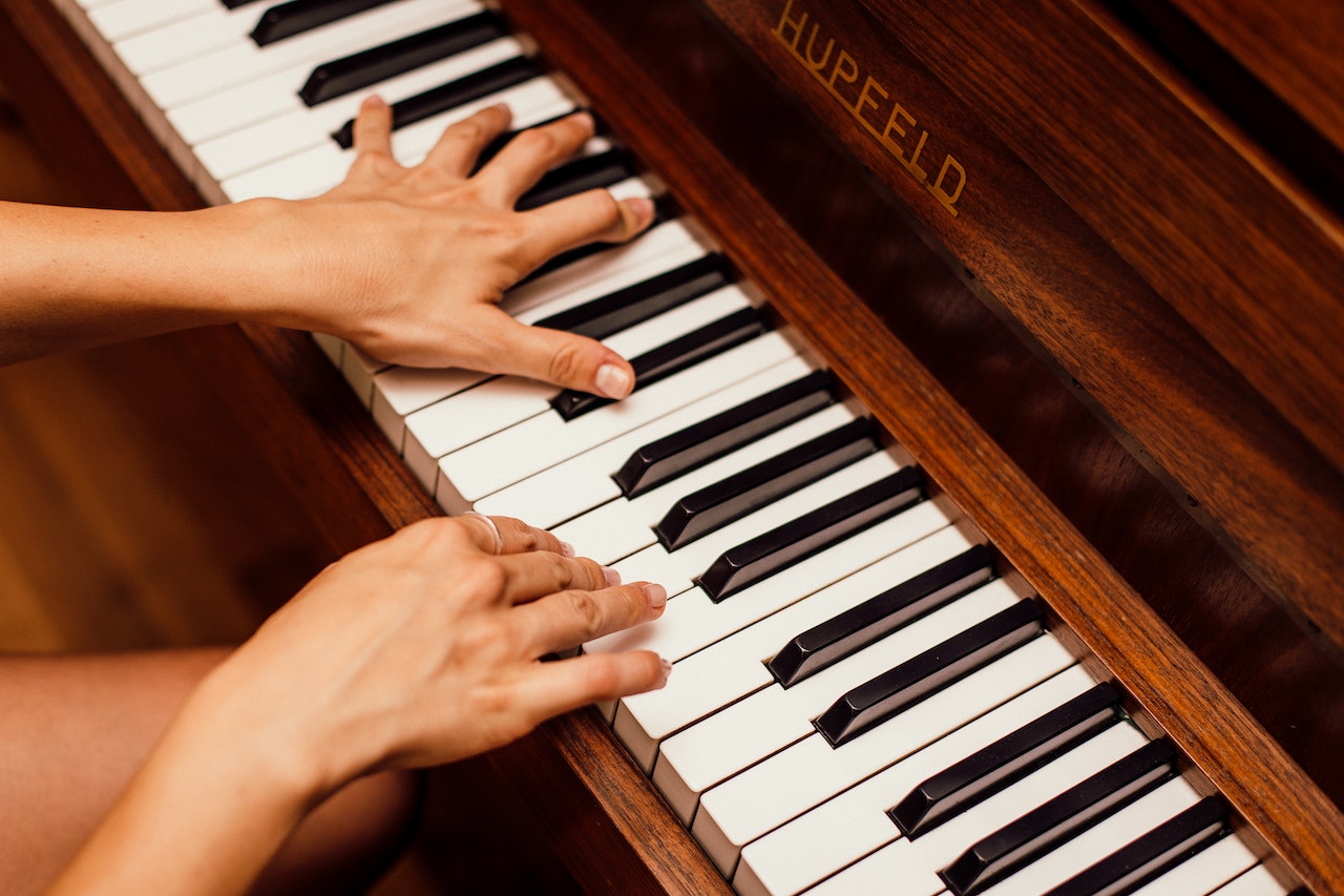 Playing the piano